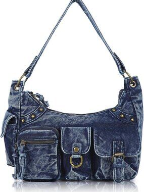 Soft Vegan Leather Hobo Bag for Women | Multi-Pocket Shoulder Tote & Crossbody